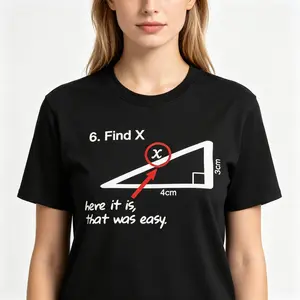 "Martins Hamzah Find X Meme Sarcastic Internet Culture Humorous Nerd Math Fun Novelty Graphic Tee" Graphic Unisex Tee |   All-Season Breathable Top
