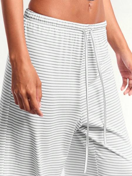 Women's Autumn Casual Wide Leg Pants, Comfortable Fitted Trousers for All Seasons, Stylish Kint Fabric for Relaxed