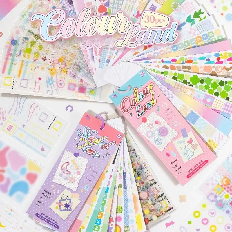INS Guka Scrapbooking Stickers 500+ Colorful Basic Elements for Journaling Card Making Planners Kawaii Cartoon DIY Decoration