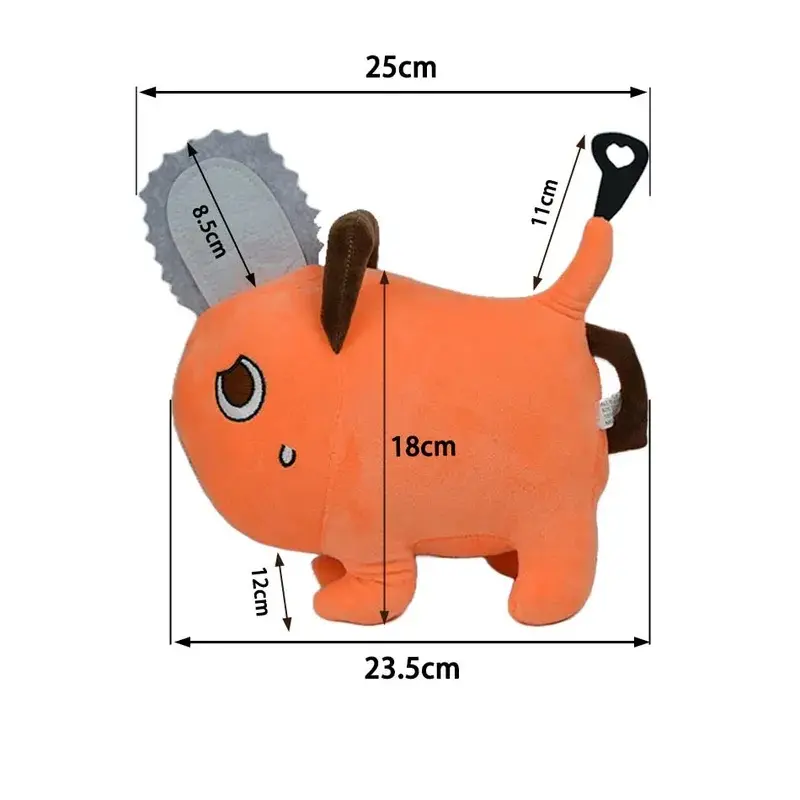 New 25cm Pochita Plush Chainsaw Chain Saw Man Plush Doll Cute Stuffed Cartoon Anime Soft Toys Pillow For Kids Xmas Gifts