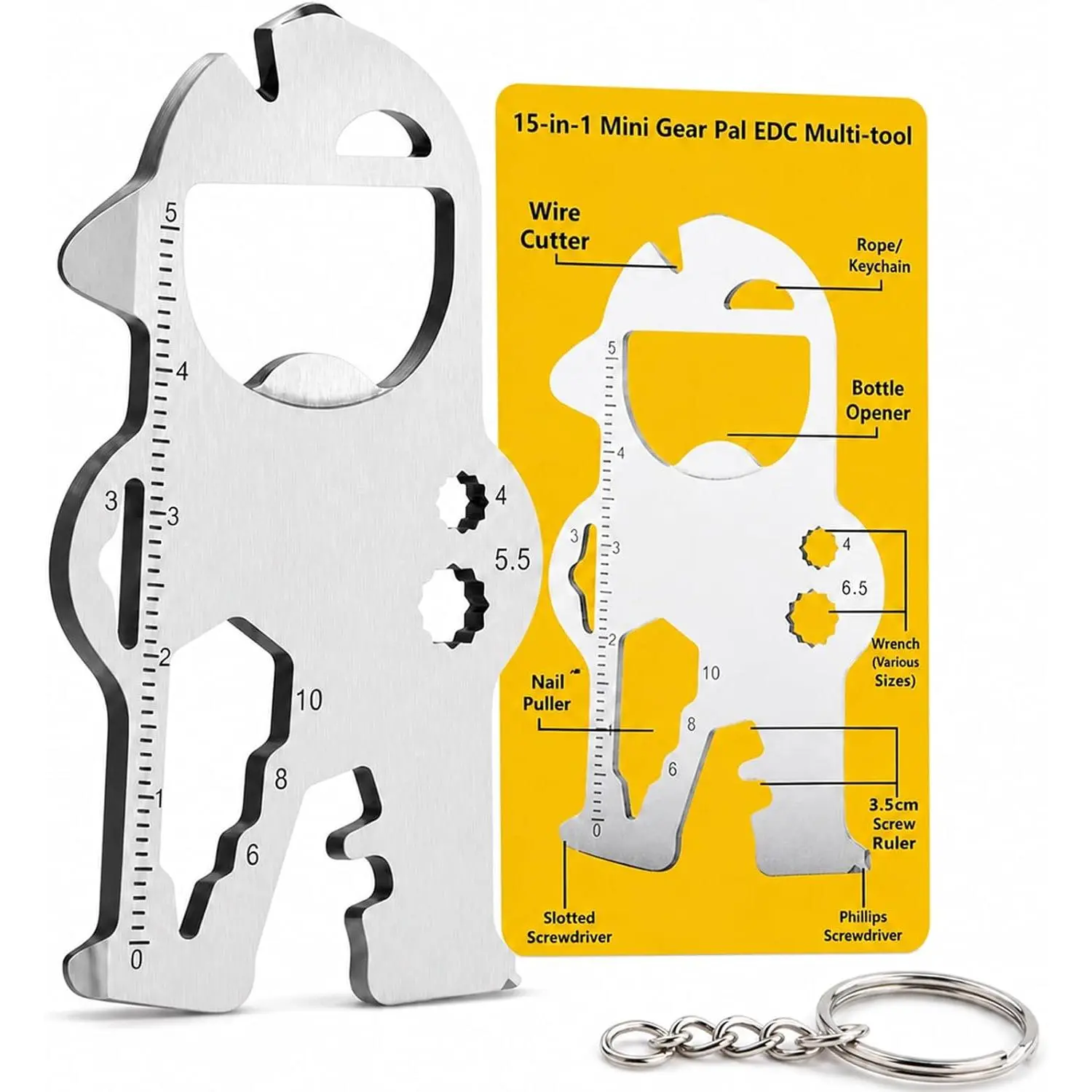Funny Gifts for Men 15-in-1 EDC Multitool  - Cool Stocking Stuffers for Men,  White Elephant Gifts for Adults, Small Birthday Gifts for Him, Novelty Gadget Tools Gifts for Teens Boys