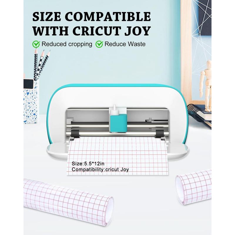 25 Flat Pack Transfer Tape for Vinyl, 5.5x12in Clear Easy Transfer Adhesive Sheet in Medium Tack for Vinyl Projects Compatible with Cricut Joy for Sign Stickers, Window, Wall, Ceramics,