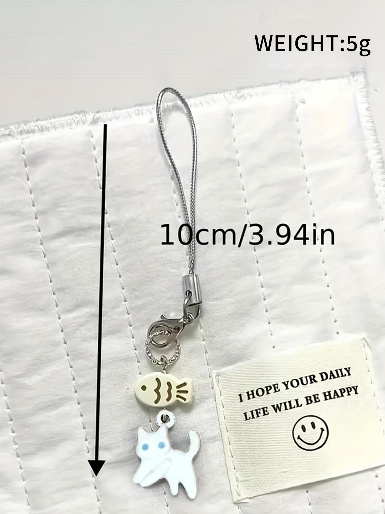 Cute Cat & Fish Design Keychain, Trendy Cute Keychain, Animal Shaped Pendant for Camera, Phone, Backpack, Fashion Accessories for Women & Men