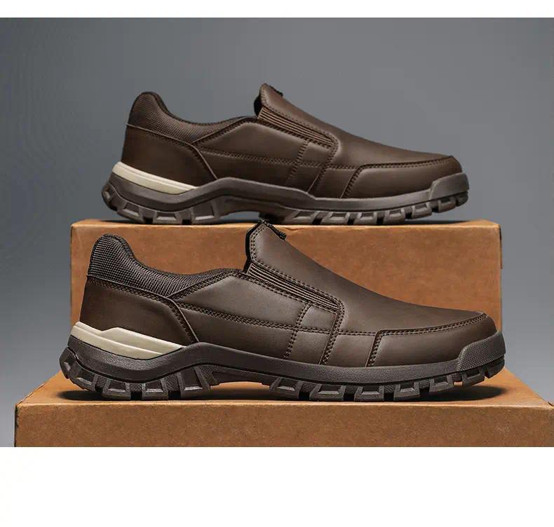 BIGWIG Men's Slip-On Athletic Shoes, Outdoor Hiking Shoes, lightweight and flexible, suitable for casual wear, walking, and outdoor activities, classic athletic hiking shoes, comfortable slip-on design