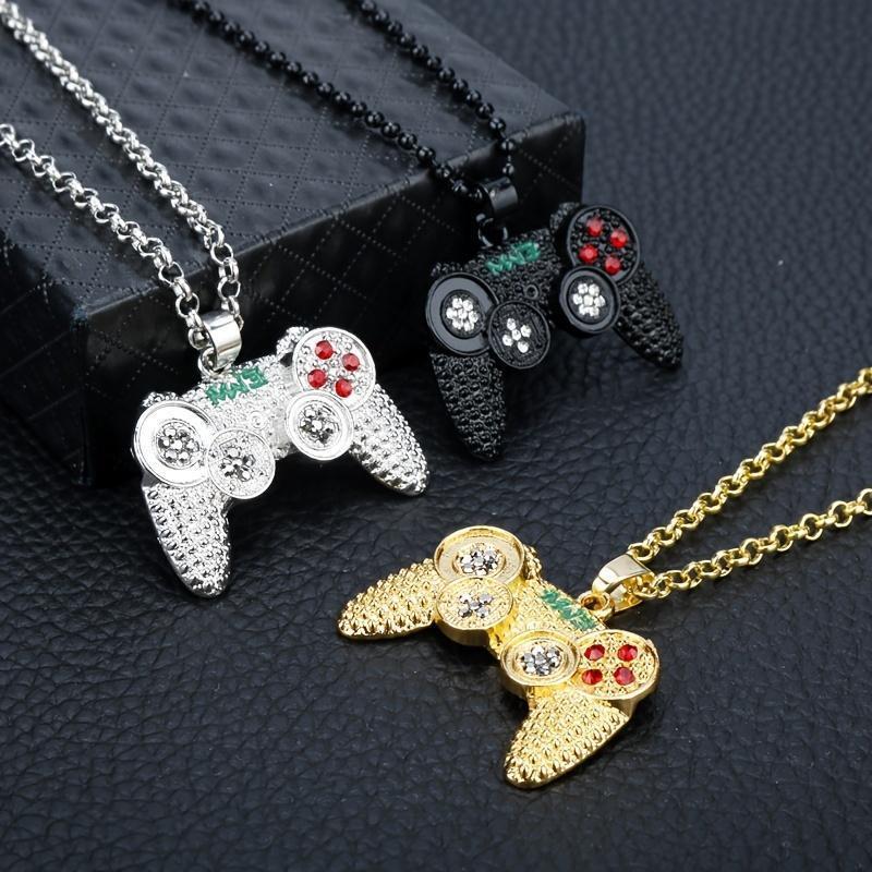 Golden Plated Game Console Pendant Necklace - A Perfect Hip Hop Accessory Boys' Holiday Jewellery Stylish cross necklace