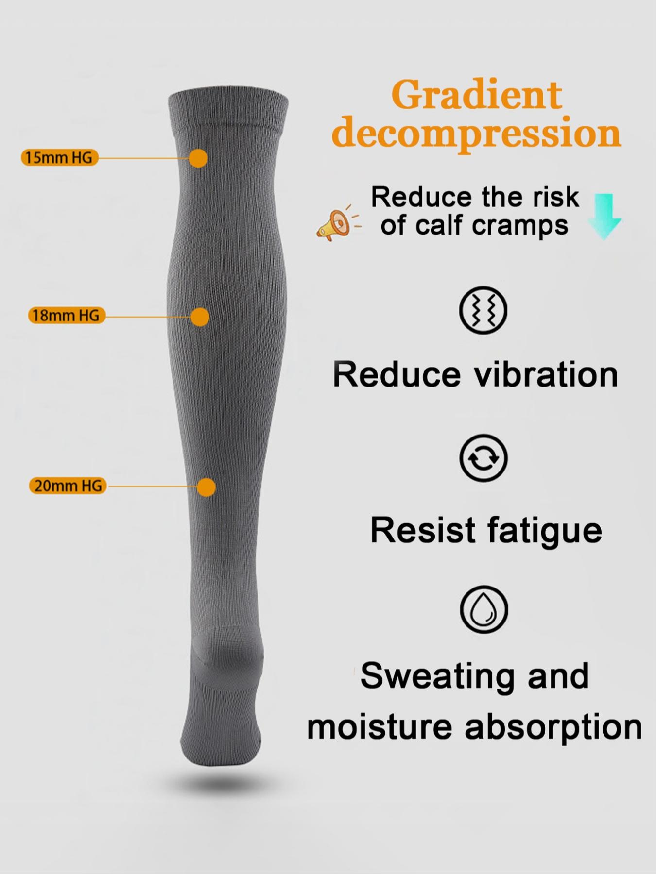 3 Pairs Knee Thigh High Compression Stockings Over the Knee for Women Men Long Socks 15 - 20 mmhg Circulation Socks Blood Flow Issues Running Pregnancy Sport Gym Medias para la Mujer Medical