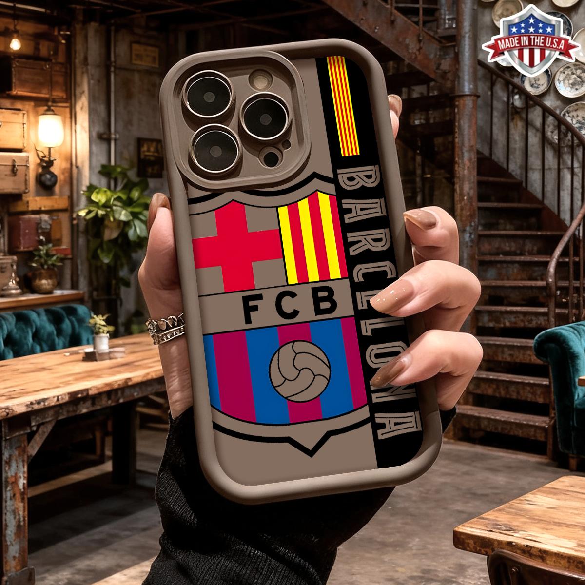 Cool Soccer Club Crest Stripe Pattern Aesthetic Case for iPhone 17 16 15 14 Pro Max 13 12 11 XR XS Plus Air Slim Shockproof Anti Drop Protective Durable TPU Cover