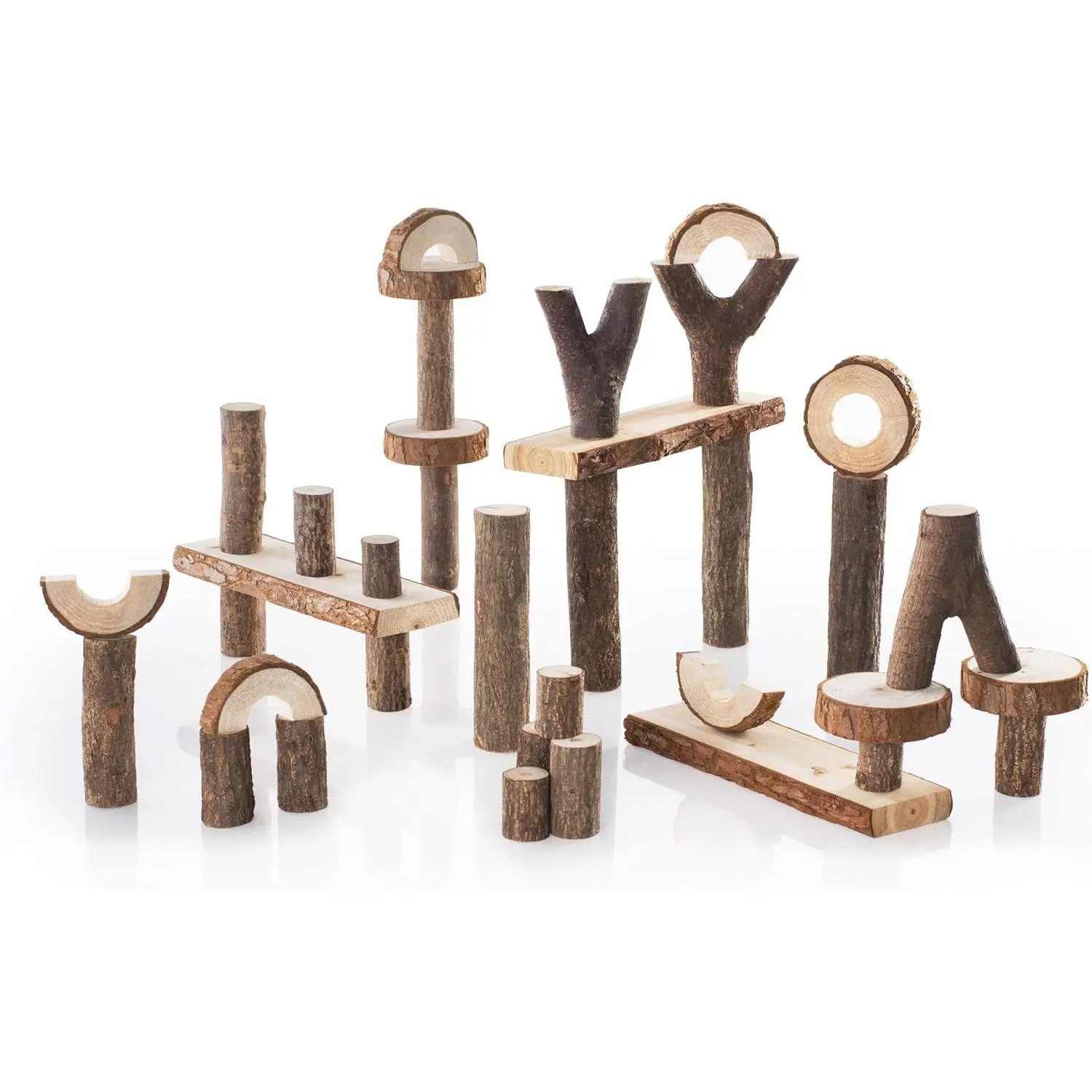 Branch Blocks - 36 Piece Kid's Natural Wooden Unit Building Set, Tree Block Stacking Sorting Toy for Toddlersfidget toys