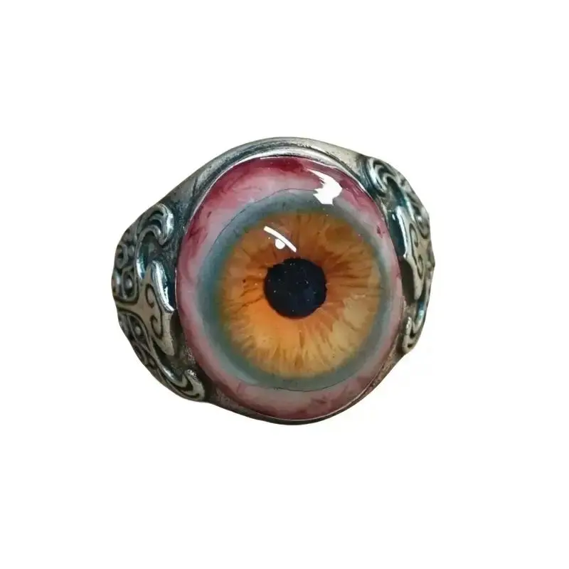 Unique Evil Eye Ring, Vintage Gothic Statement Ring with Eye Design, Adjustable Fashion Jewelry for Women Men, Trendy Daily Wear Accessory Gift