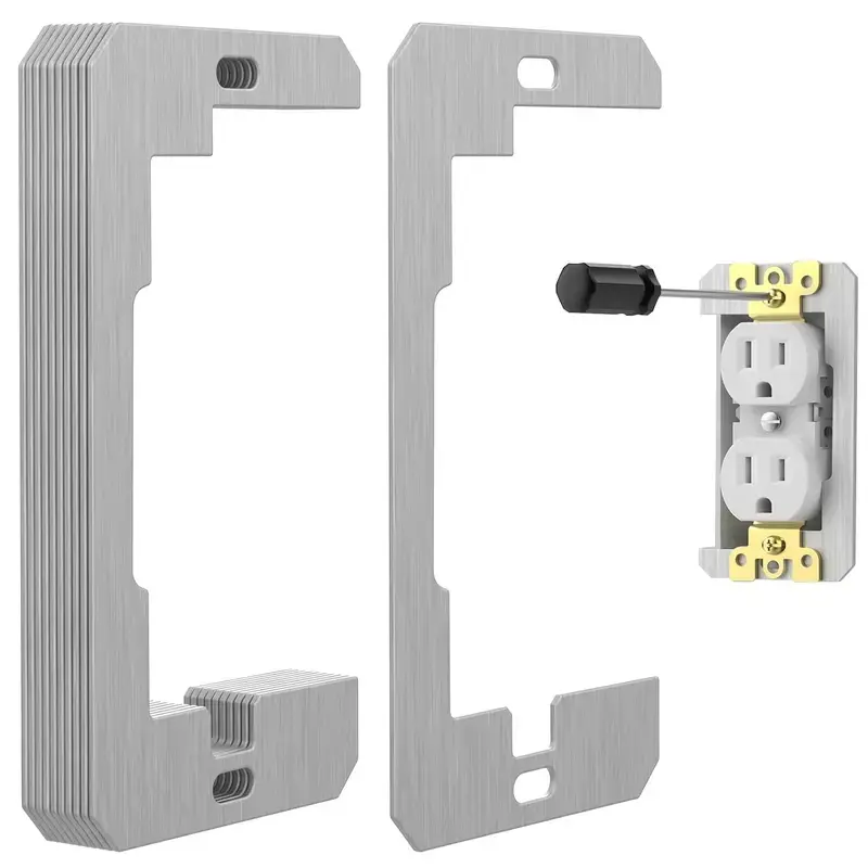 5 pieces, 10 pieces of wall panel partitions, power socket gaskets, Socket Cover, metal flat equipment adjustment plates (power socket maintenance), loose sockets, and electrical box repairs