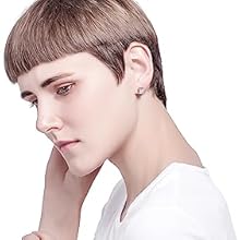 Jstyle 4 Pairs Stainless Steel Mens Womens Magnetic Stud Earrings Non-piercing CZ 4-7MM