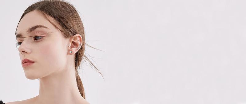 FUNRUN 20Pcs Ear Cuff Earrings for Women  Chain Earrings Adjustable Helix Cartilage Cuff Wrap Earrings Clip on Jewelry Set Ear Clip