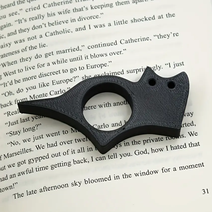 Ergonomic Cat Thumb Bookmark, Ideal for Sweaty Hands and Reading Lovers, Single Hand Hold, Perfect for Book Enthusiasts
