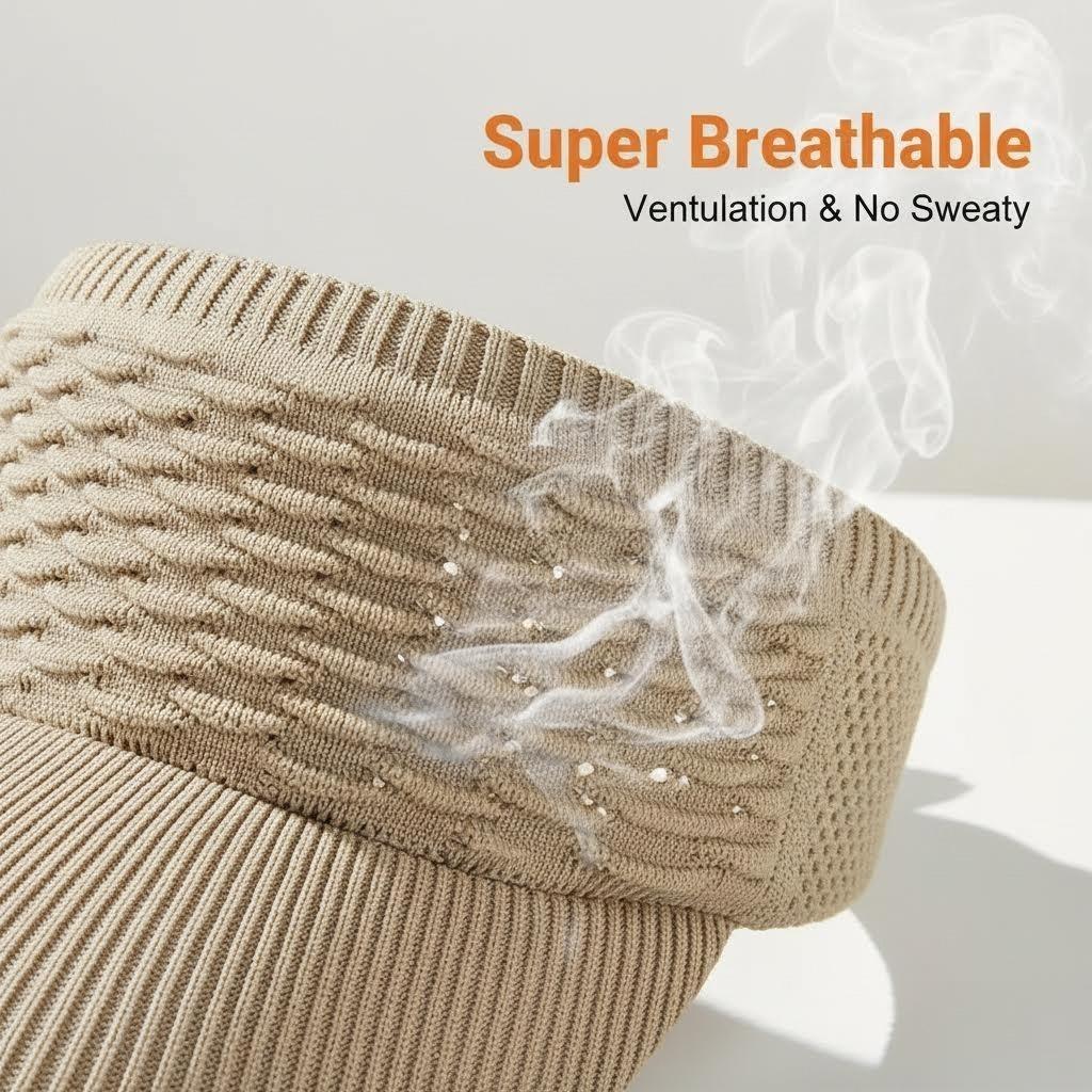 4-Pack Women's Sports Sun Hat| No-Heat Open Top Design| Ponytail Friendly Visor| Value Set