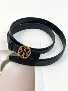 Women's Fashion Belt, Large Size Slim Waist Belt, Simple Letter Buckle, Easy to Wear, Suitable for Casual Dresses, Jeans, Leather Look Belt