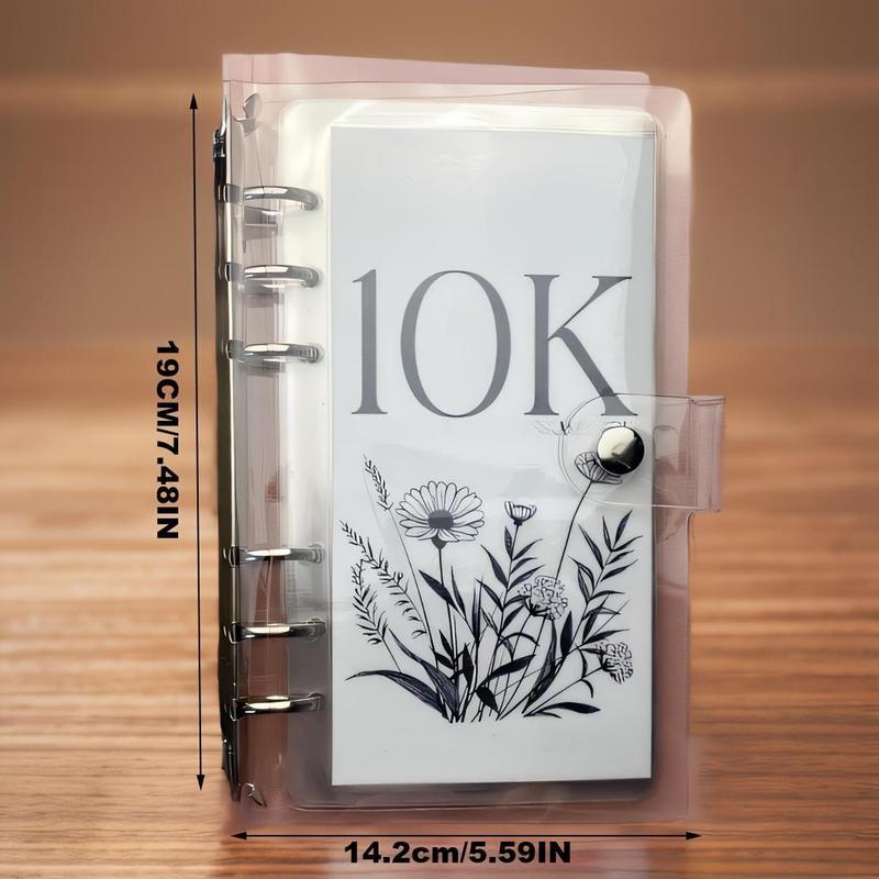 A6 12 Month Money Saving Challenge Binder, 1 Count Money Saving Budget Binder with Cash Envelopes, Savings Challenges Book for Home Office, 2026 New year Valentine's Day Gift