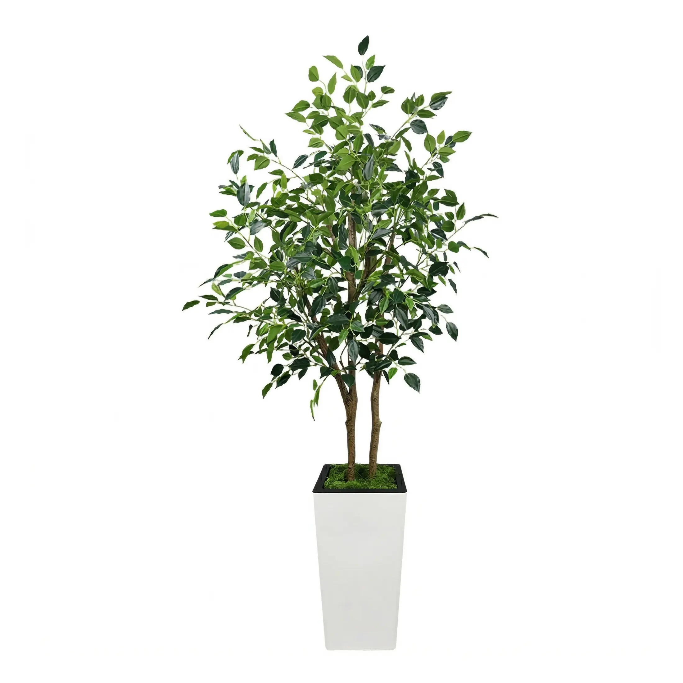 Lifelike and Low Maintenance Artificial Olive Tree - Faux Indoor Plant with Realistic Silk Leaves and Single Trunk