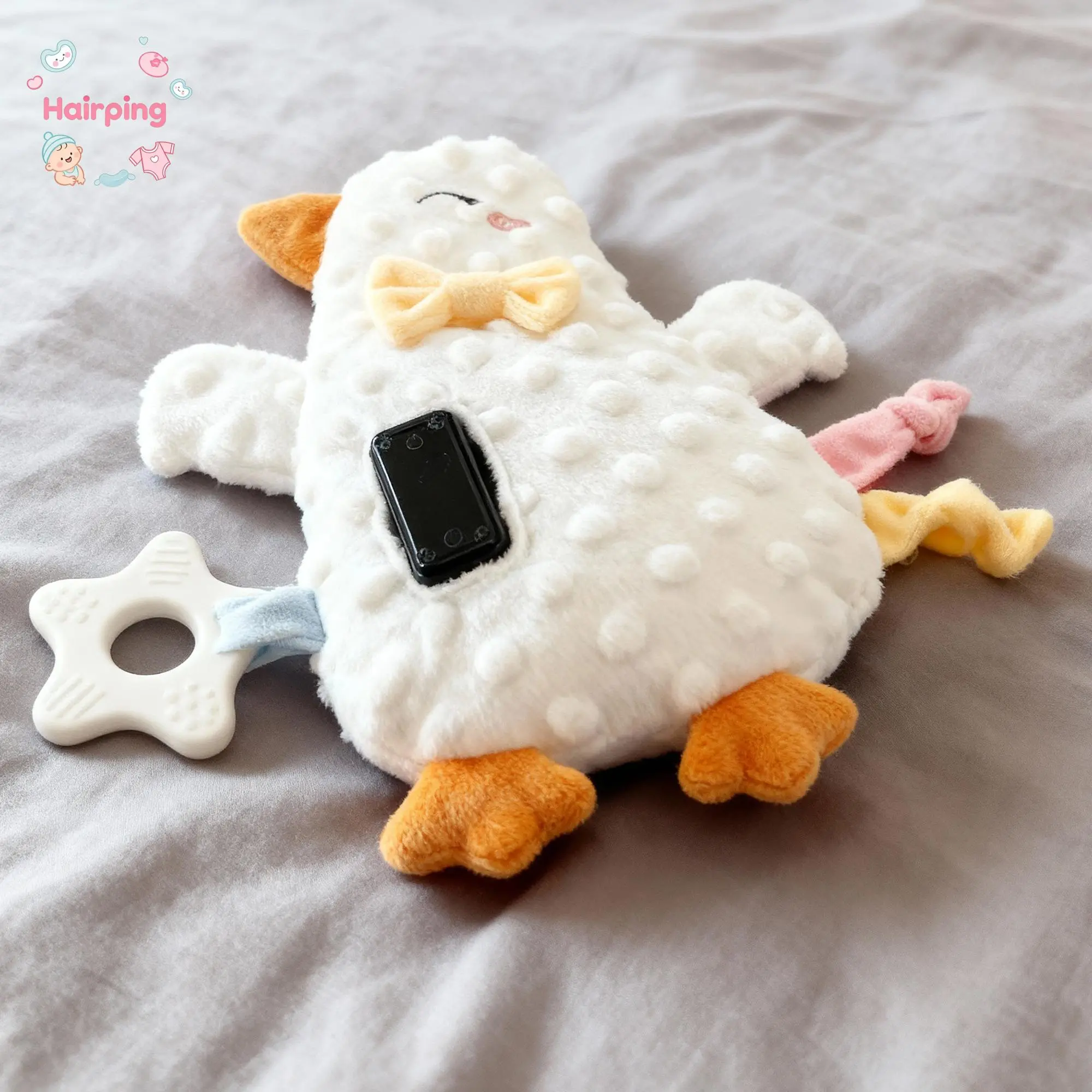 Baby Vibrating Soother, Cute Animal Automatic Sleep Aid Soft Adjustable Crib Pacify