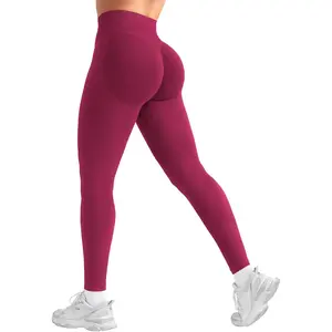 Butt Lifting Leggings for Women Seamless Hidden Scrunch Workout Leggings 24" Baderiy Gym Yoga Booty Pants