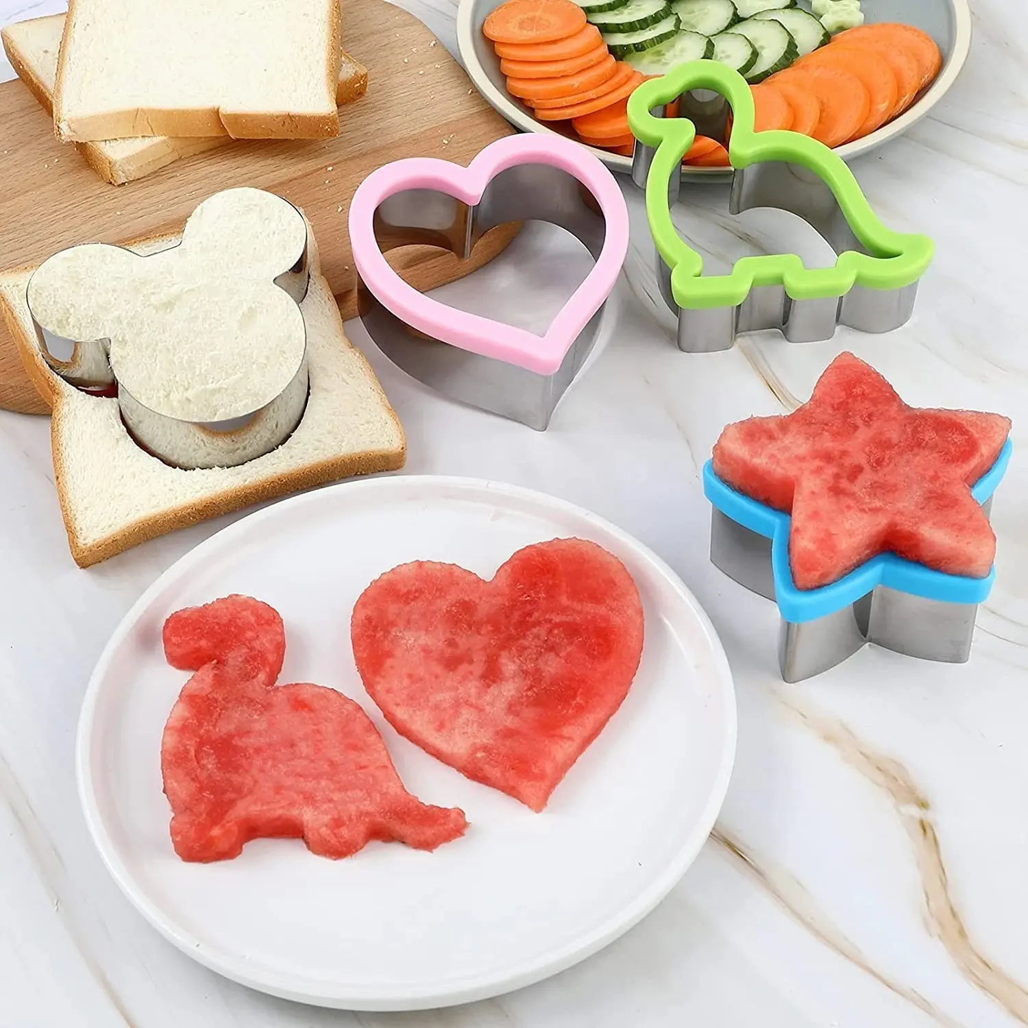 Animal Dinosaur Design Stainless Steel Bread Mould, 1 PC Sandwich Cutter Set, Metal Forms & Cookie Cutters, Baking Utensils, Baking Tools, Ideal for Baking & Cooking