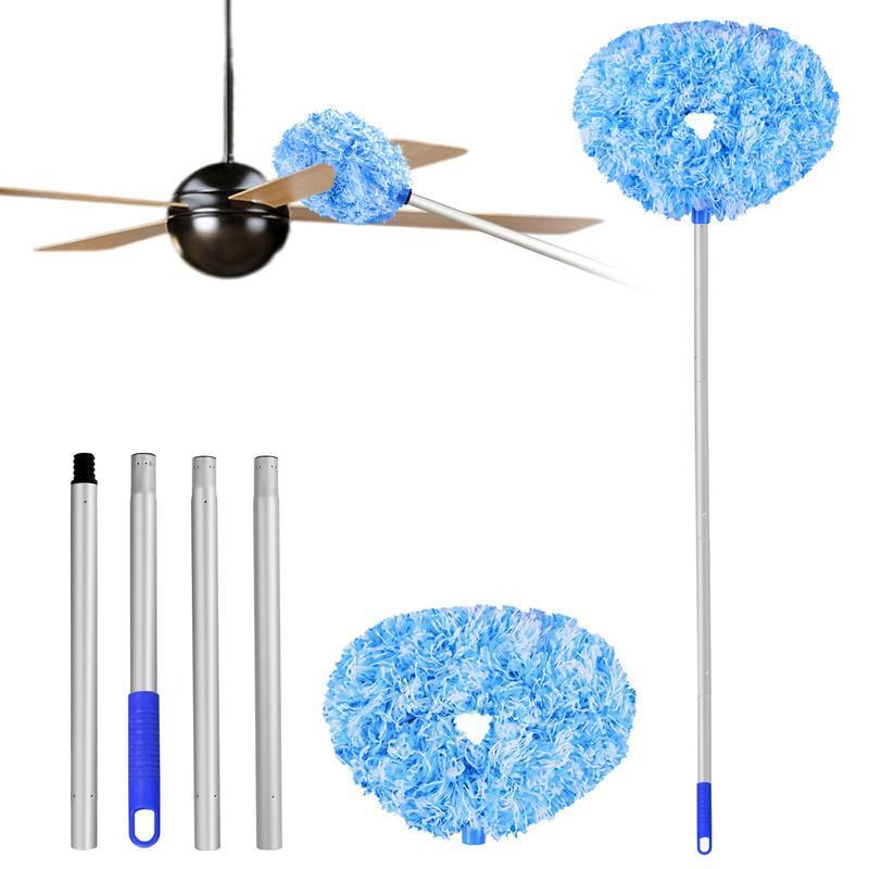 Feather Dust Wall Ceiling Fan Duster with Extension Pole – Microfiber Washable Cleaner for High Ceilings & Fan Blades, Dust Removal Brush, High Ceiling Cleaning, Household Cleaning Tool, Ready for Summer