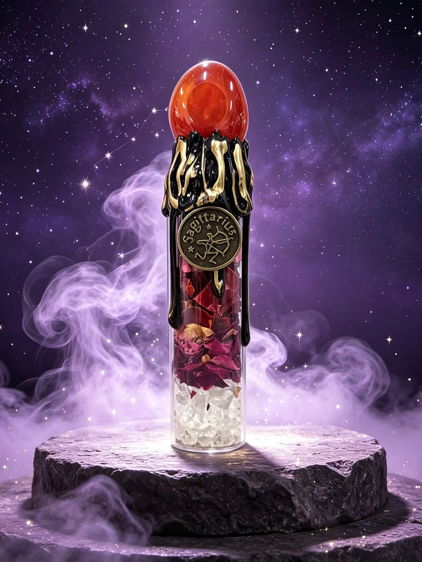 Natural Crystal 12 Zodiac Wish Bottle, Astrology Gemstone Decorative Jar, Spiritual Gift, Desktop Decoration, Crystal Collection Item, Crystal Decorative Ornaments