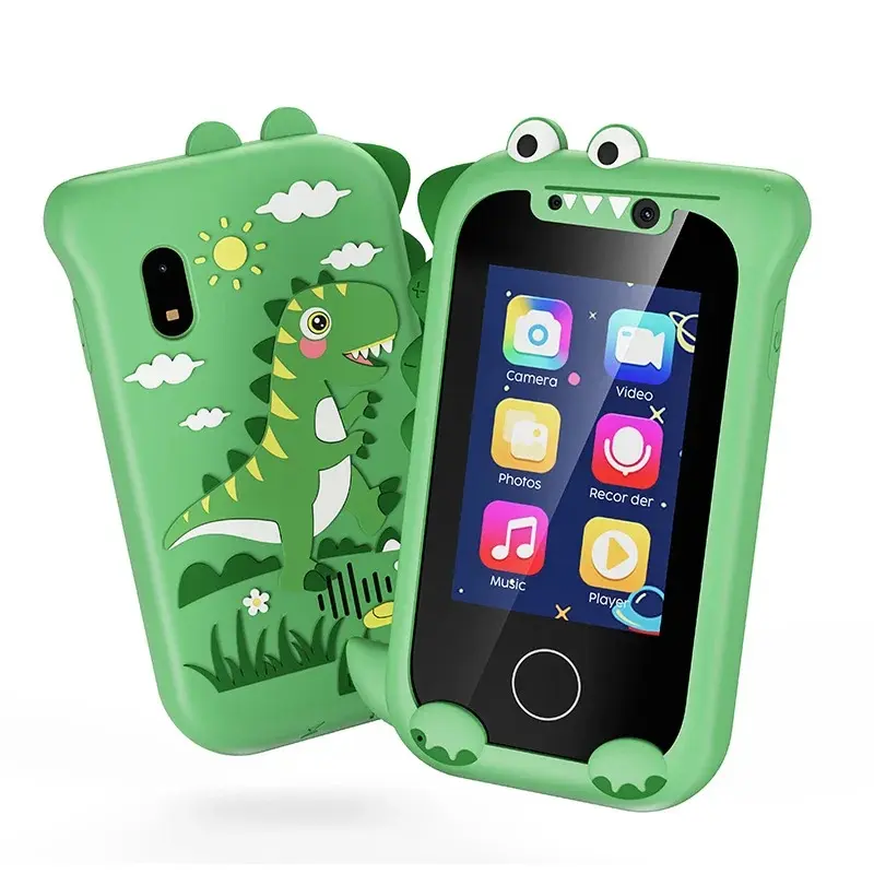 Cute Dinosaur Children's Smartphone with 2 Cameras Daily Plan Reminder Phone Christmas Gift