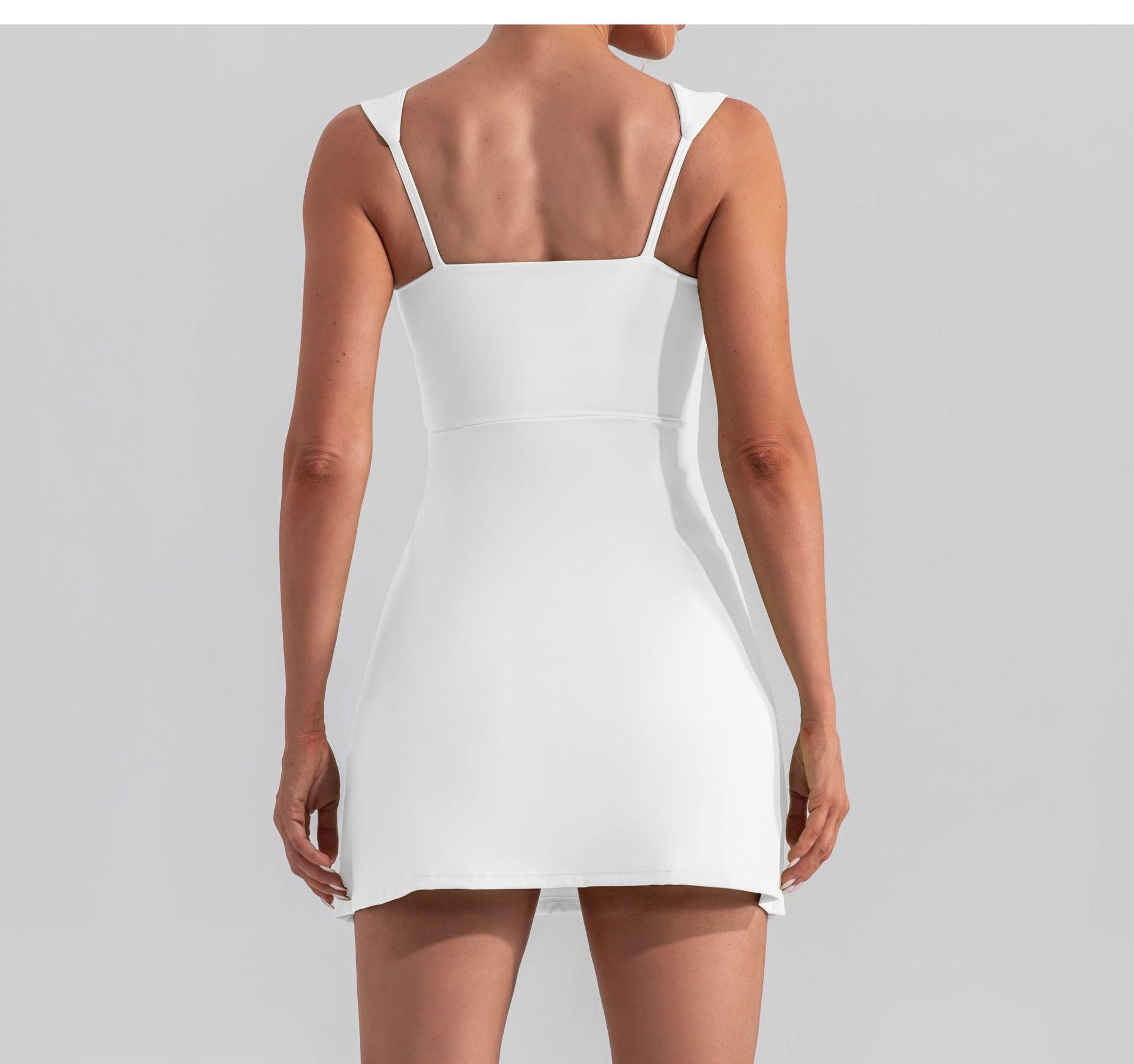 New sexy strapless sleeveless yoga tennis dress, lightweight and breathable outdoor golf sports dress for women New sexy strapless sleeveless yoga tennis dress, lightweight and breathable outdoor golf sports dress for women