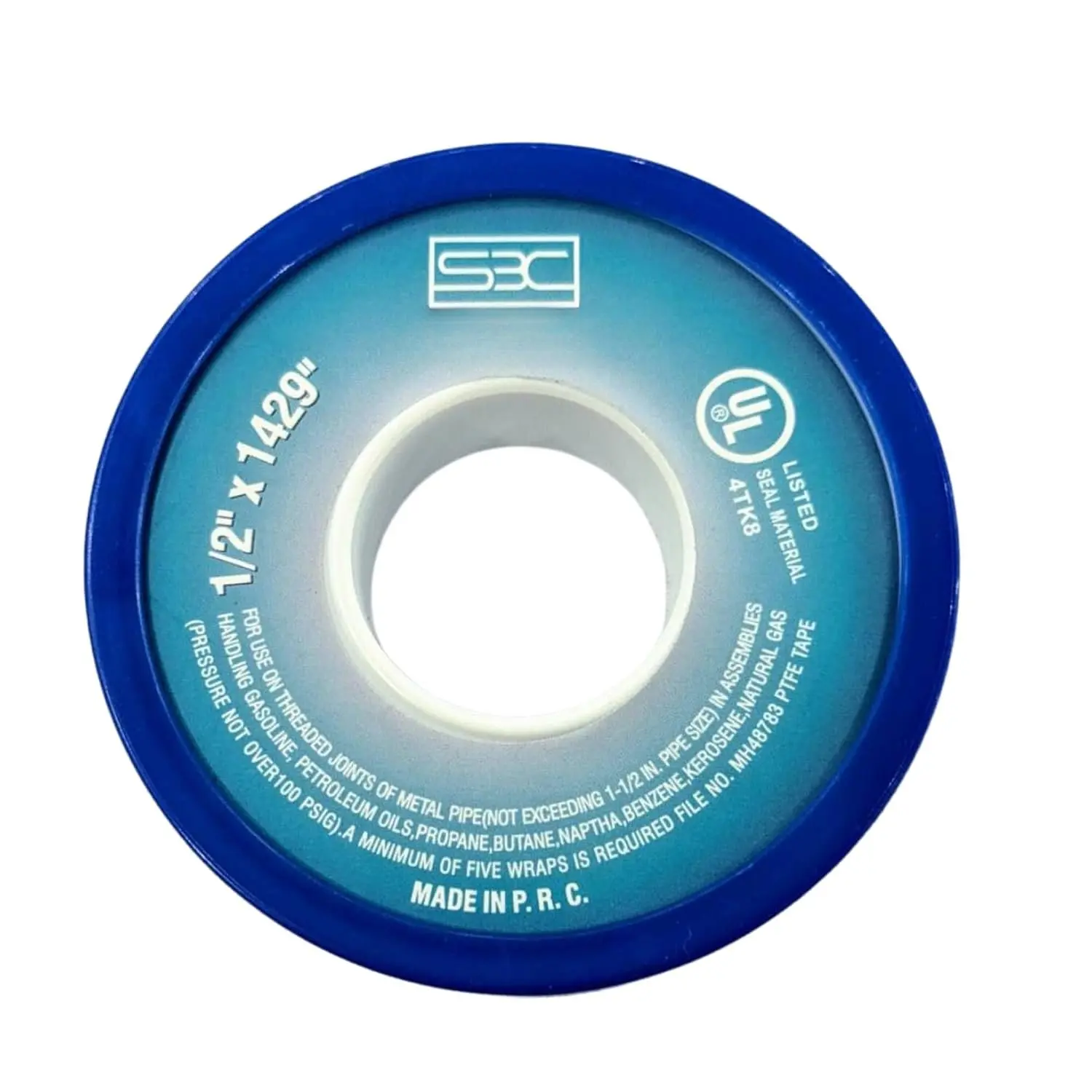 1/2 Inch x 1429 Inch 70885 PTFE Thread Seal Tape – Teflon Tape for Plumbing, Gas, Water, and Air Systems | Leak-Proof, Durable Thread Tape for Metal and Plastic Pipes (1-Pack)