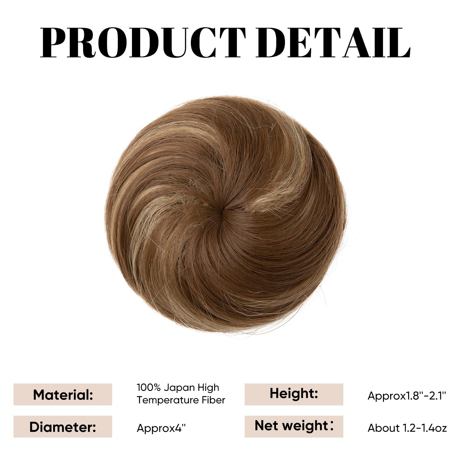 DB-Fluffy Hair Bun with Drawstring Design Synthetic Hair Extension for Daily Wear-DB