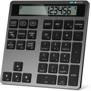 Rechargeable  Number Pad for Laptop, 34  Numeric Keypad with   & Display, 2-in-1 Numpad and Calculator, Slim Portable Number Pad Keyboard for Windows, , PC, Tablet