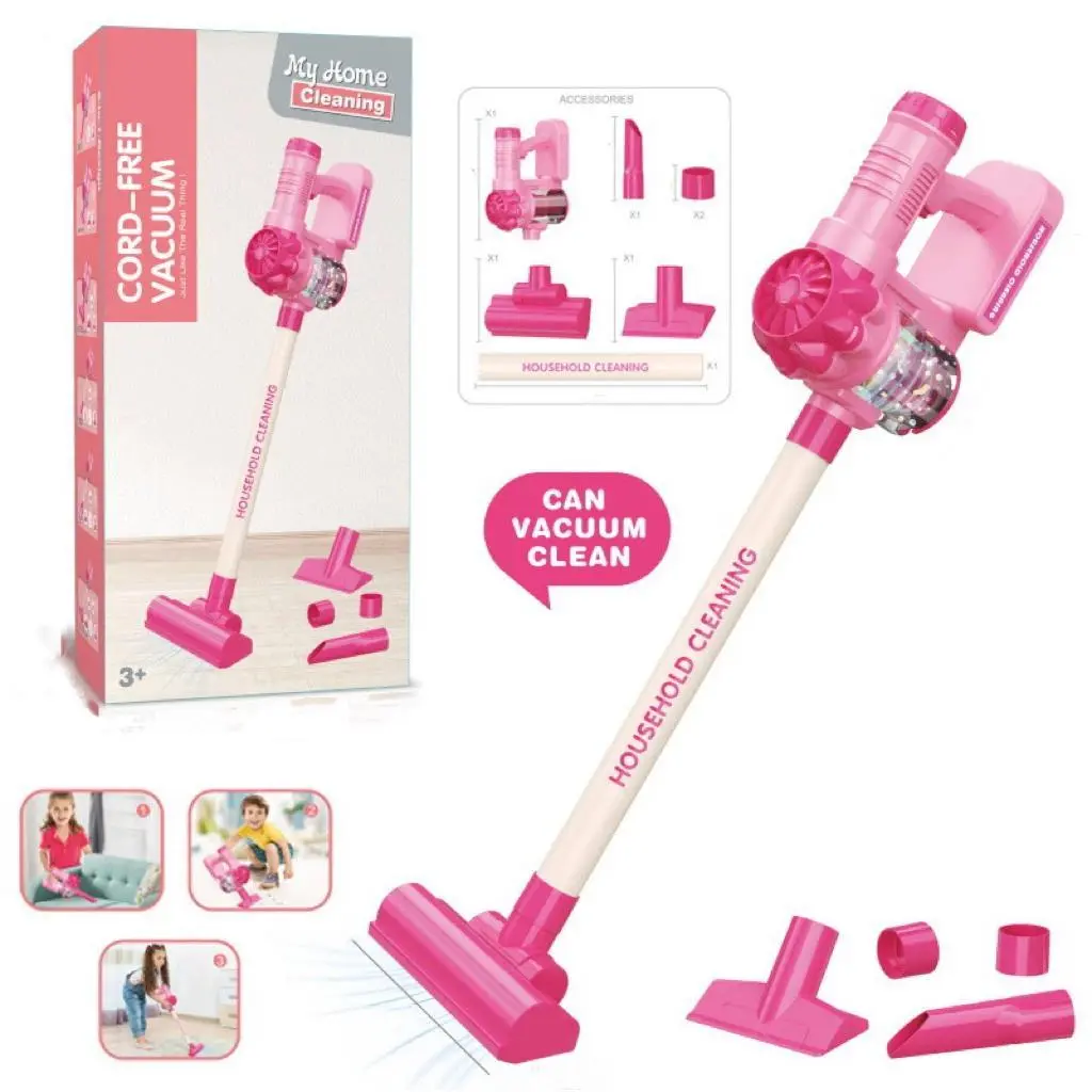 Electric vacuum toy set, three in one design, durable and safe, suitable for children over 3 years old, perfect for fun and play