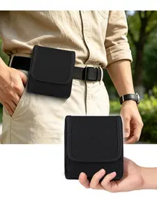 Folding phone storage waist bag, fashionable and casual men's waist bag, suitable for daily travel and outdoor activities such as cycling, fishing, camping, etc. Practical, fashionable and portable, birthday gift/Christmas gift/Halloween gift
