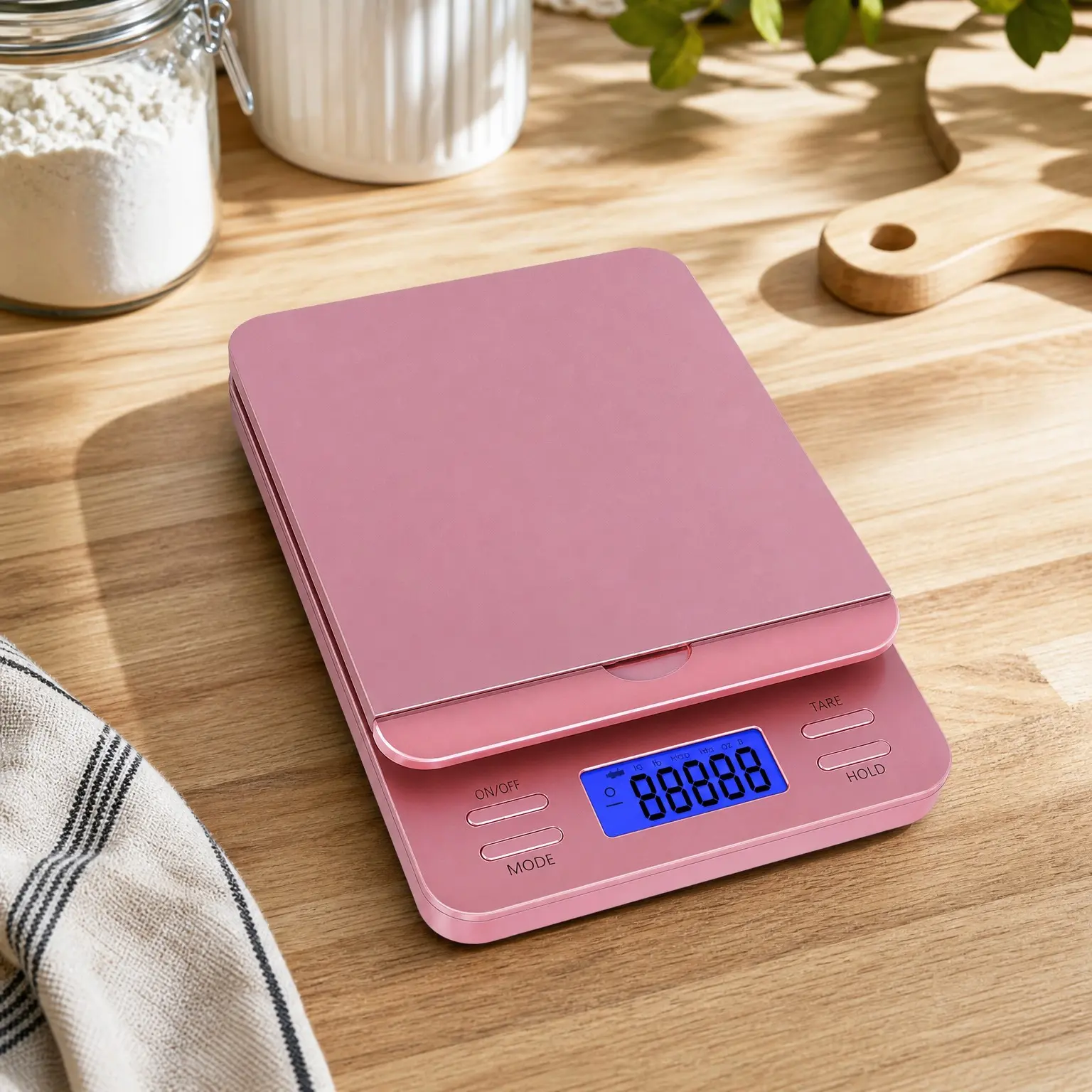 Digital Shipping Scale for Packages 86 lb/0.1oz with Hold and Tare, Postal Scale with Flip Holder, Package Scale for Small Business, Battery & AC Adapter, Rose Gold