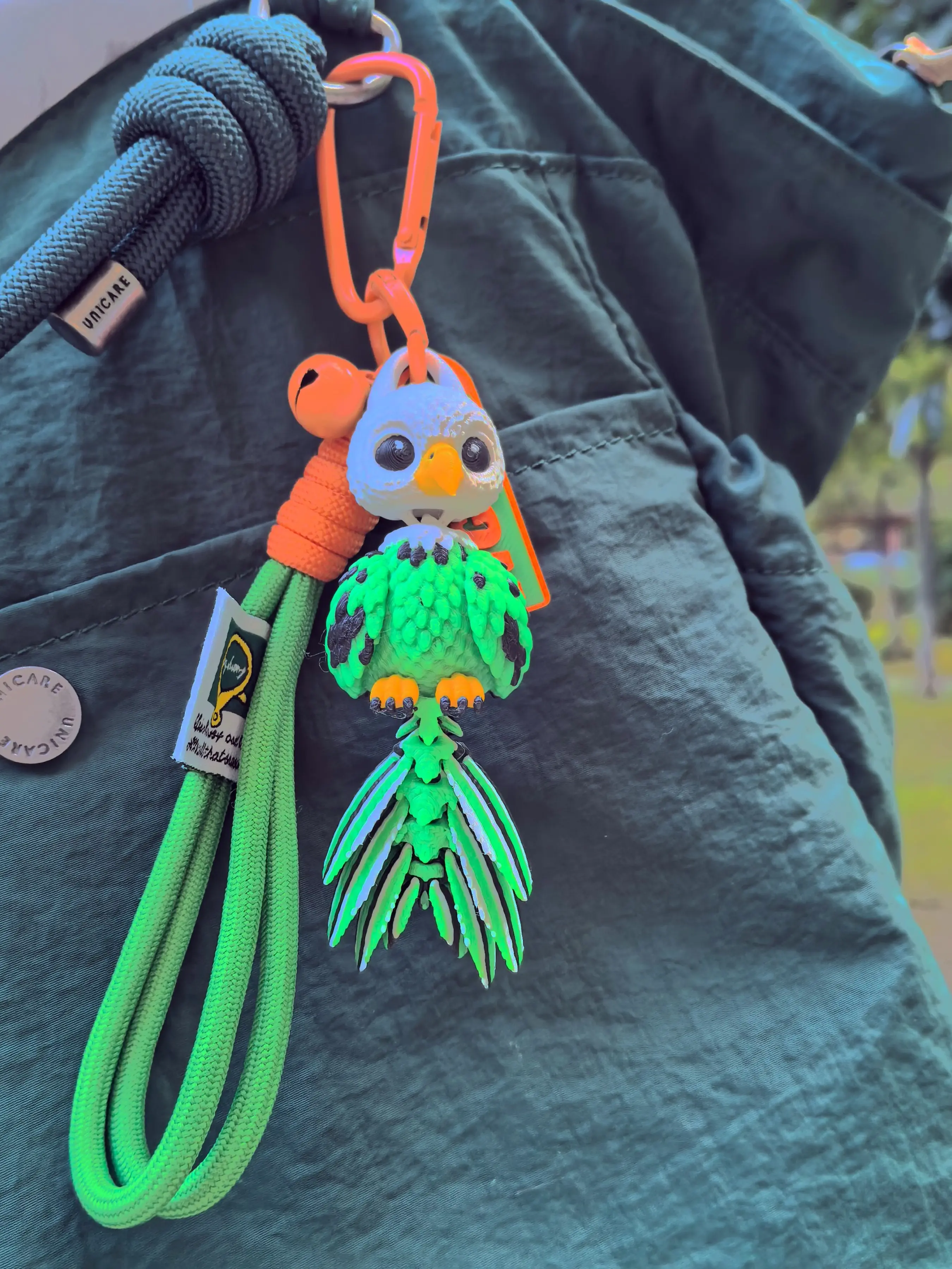 Eagle Keychain Pendant, Multi-Joint Design, Nylon Rope Strap, Ideal Gift for Women, Birthday & Party Gifts, Adult Accessory