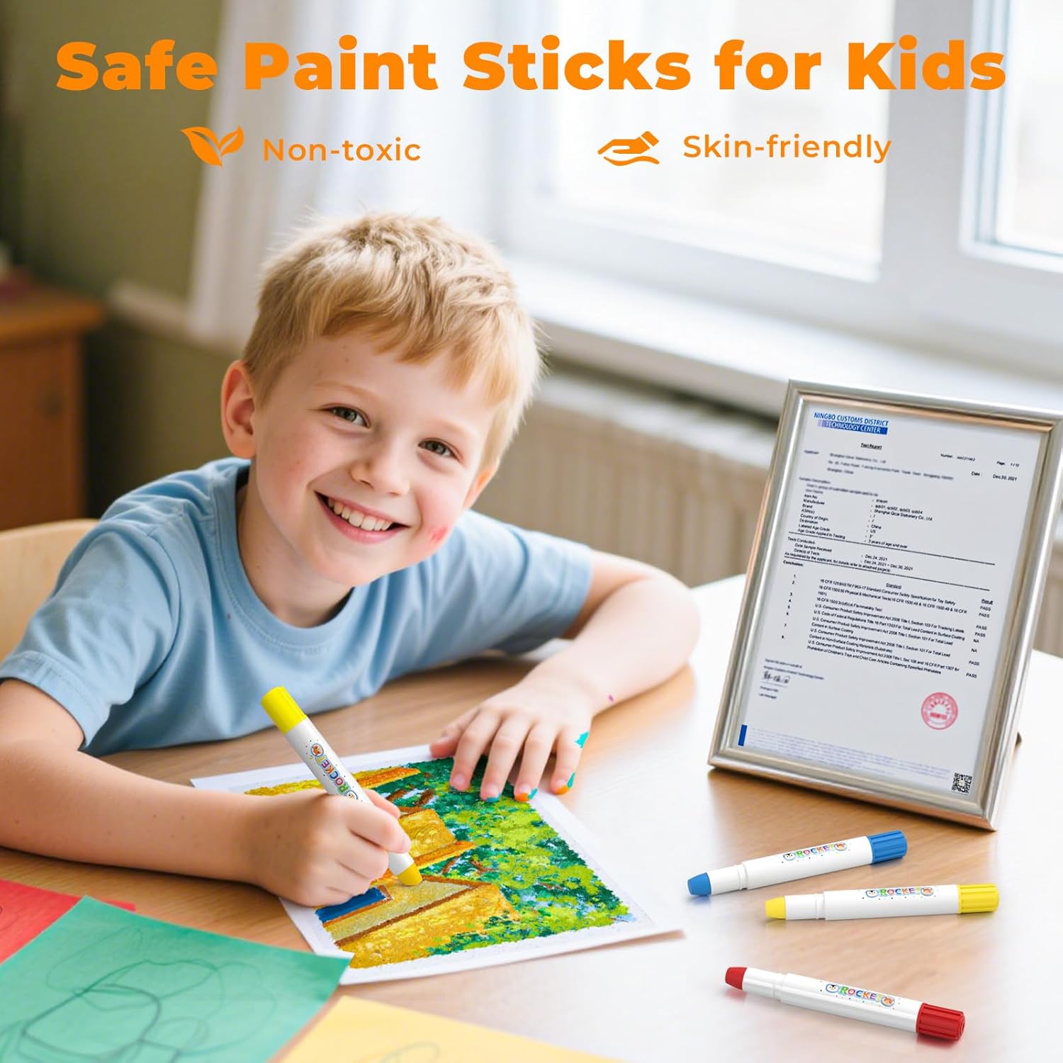 36/26/18 Color Rocket-shaped Gouache Paint Sticks, includes 120-page PDF coloring pages., Fast-drying, non-toxic, and washable, suitable for children and students, Ideal art supplies for painting on paper and canvas during the Christmas season 36/26/18 Color Rocket-shaped Gouache Paint Sticks, includes 120-page PDF coloring pages., Fast-drying, non-toxic, and washable, suitable for children and students, Ideal art supplies for painting on paper and canvas during the Christmas season
