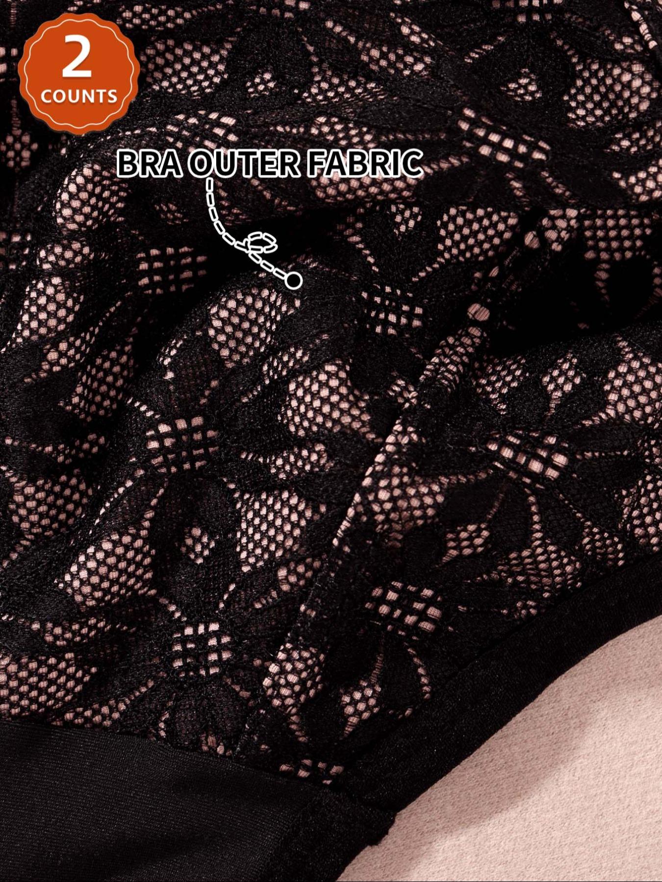 2 Pack Plus Size Women's Everyday Bras, Full Coverage Soft and Breathable Thin Cup, Front Closure Push Up Underwear for All Seasons