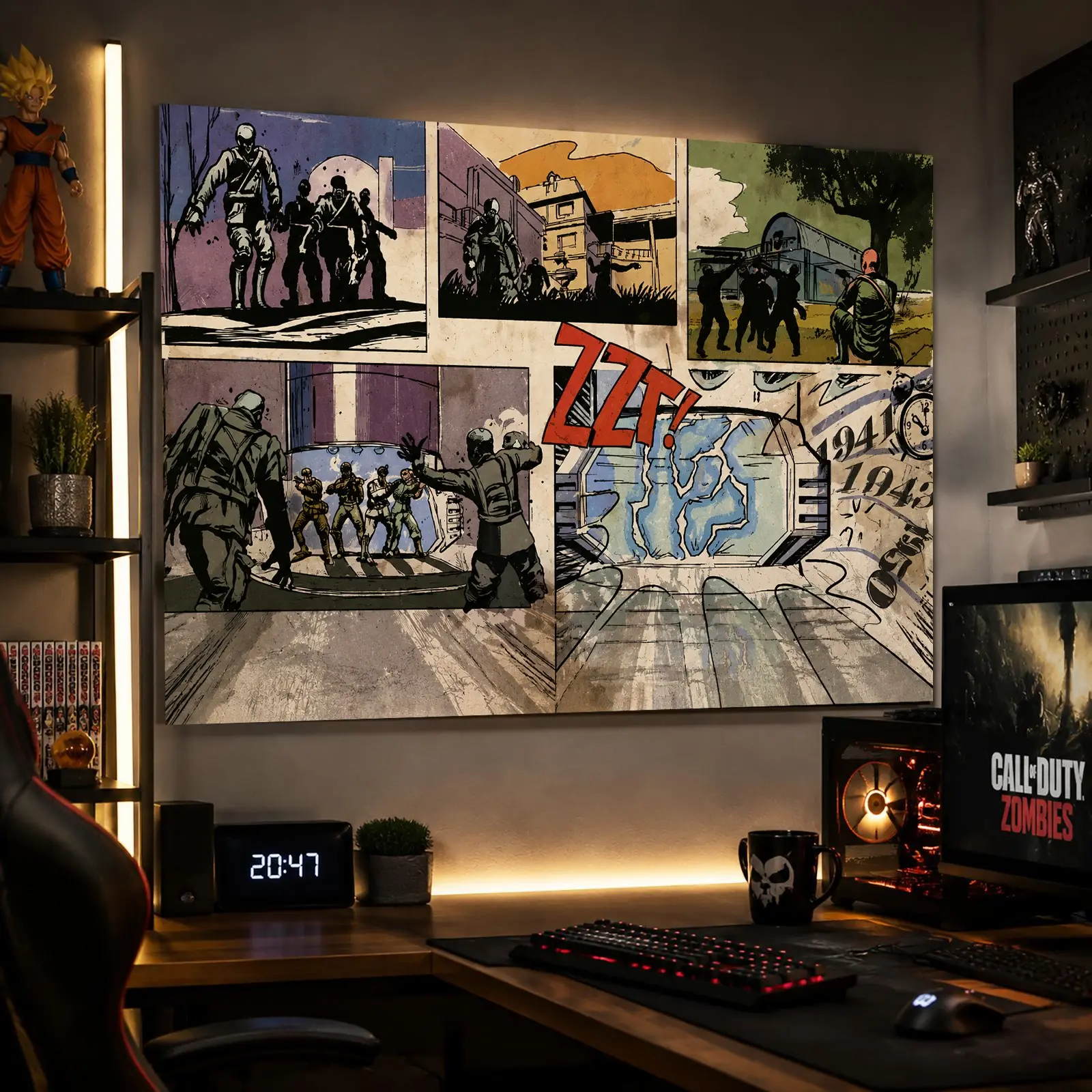 Call of Duty Black Ops Zombies metal sign Cool Wall Art with Graphic Print Design, HD Quality Multi-Size Vintage Gaming Artwork for Gamer Room, Man Cave Decoration, Video Game Fan Gift
