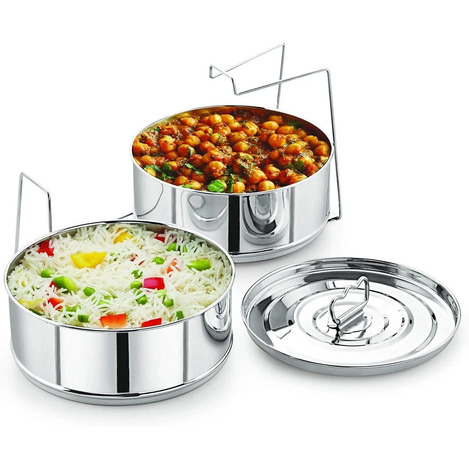 Stackable Stainless Steel Insert Pans - Inserts for Instant Pot - Pan for Instapot - Accessories for Instant Pot- FITS 6 QT and Above - Single Size - Pressure Cooker Steamer Pan Accessories