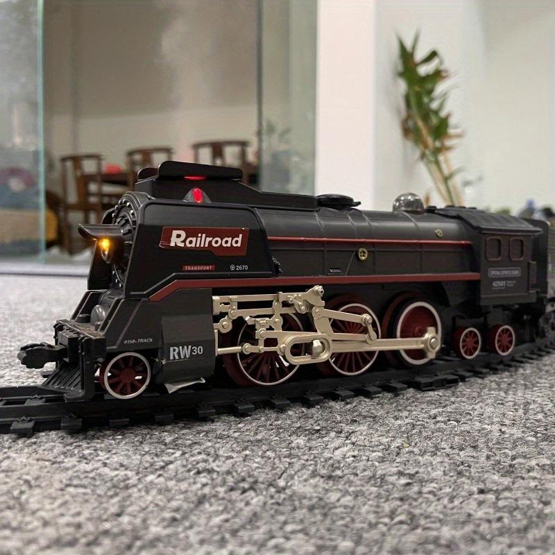 Train Model Set, Includes 3 Types of Smoke Engines, 5 Carriages, Deluxe ...