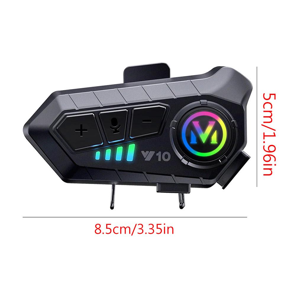 Rechargeable Motorcycle Helmet Speaker, IPX6 Waterproof Helmet Earphone with Automatic Call and Music Control, Compatible with All Helmets, Convenience