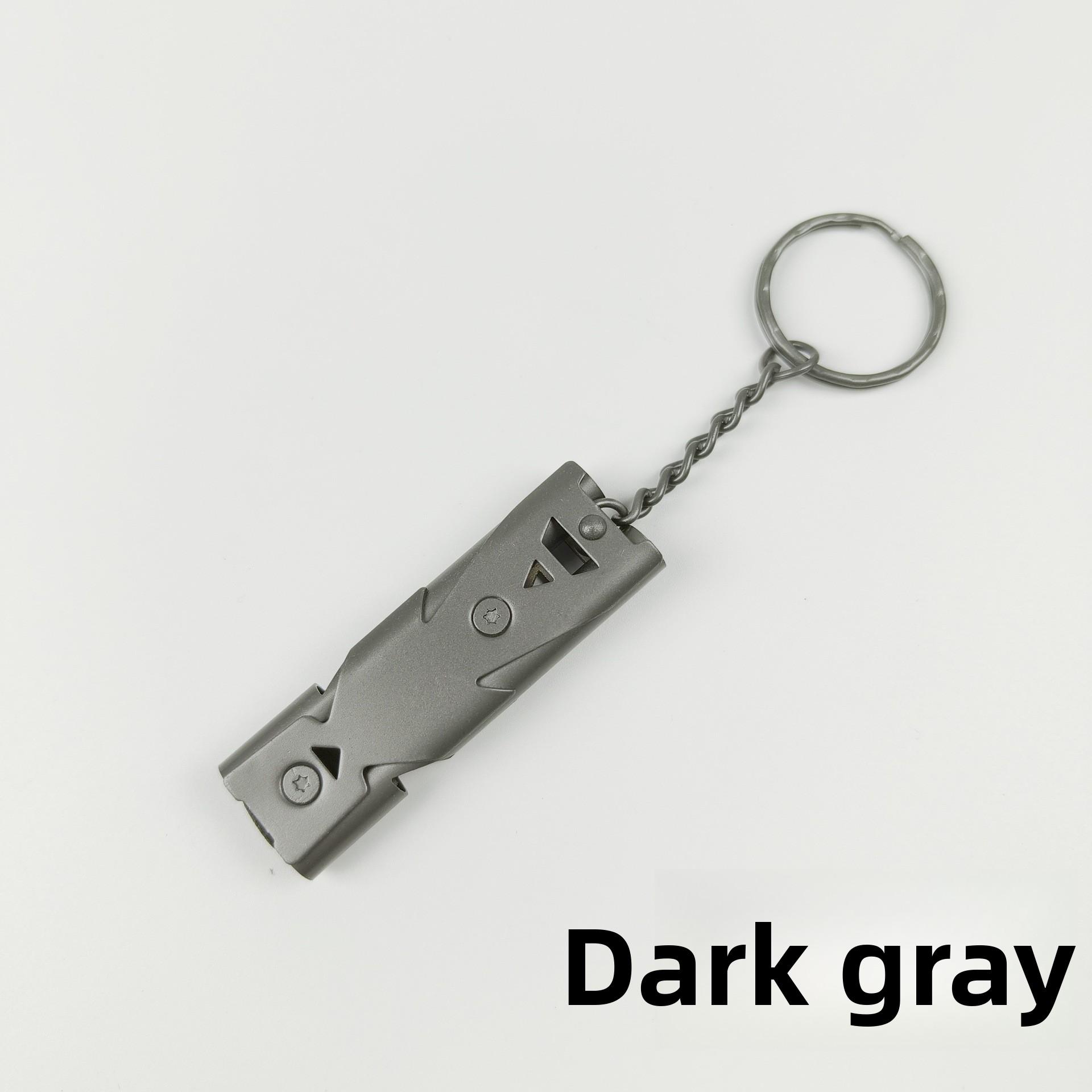 Survival whistle, double-barreled blast whistle Outdoor rescue whistle Stainless steel high-frequency earthquake rescue whistle high decibel