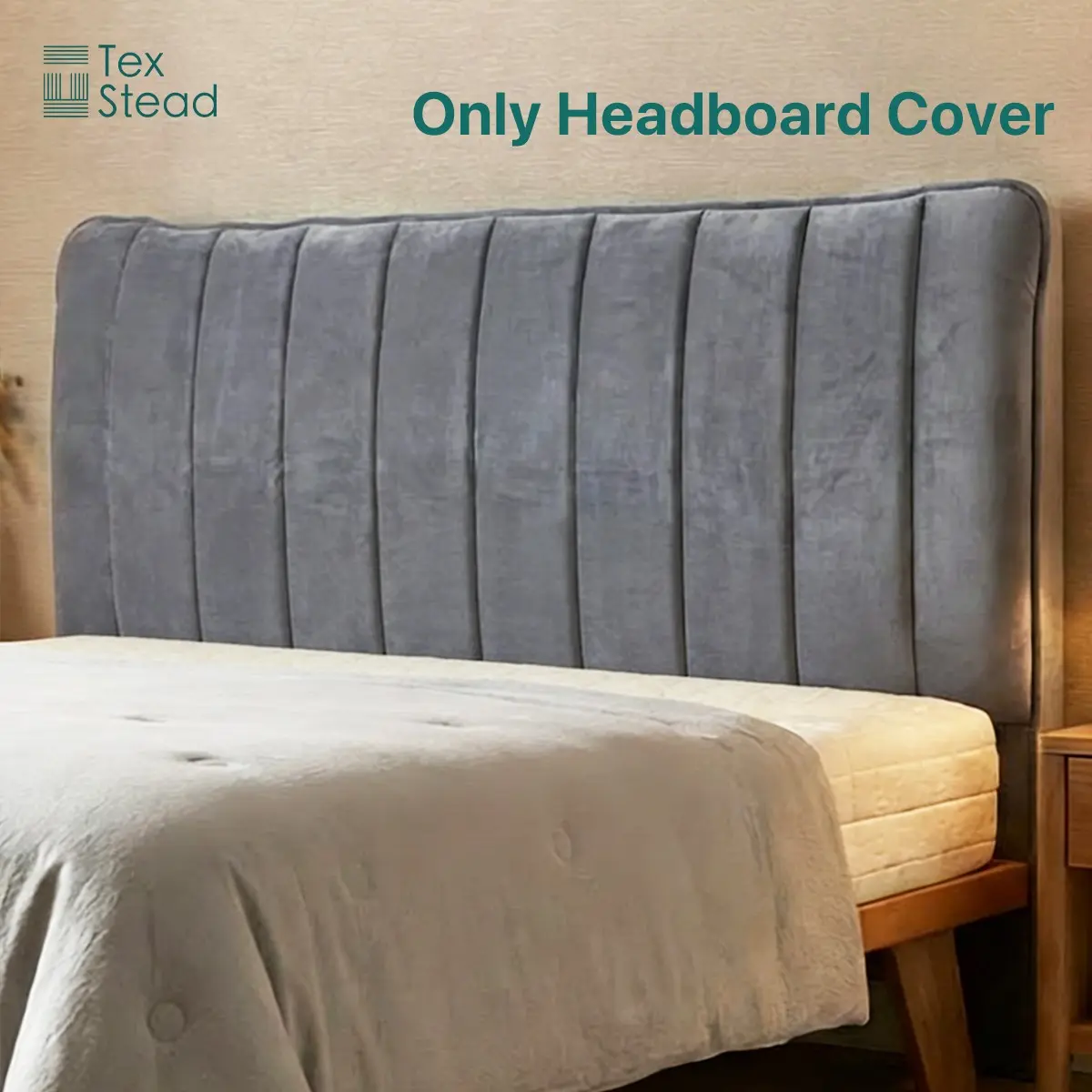 Baby Velvet Bed Head Protector, Modern Minimalist Style, High Elasticity Full Coverage, Dustproof, Cat Scratch Proof, Shockproof, Ideal for Old Beds and Twin Beds