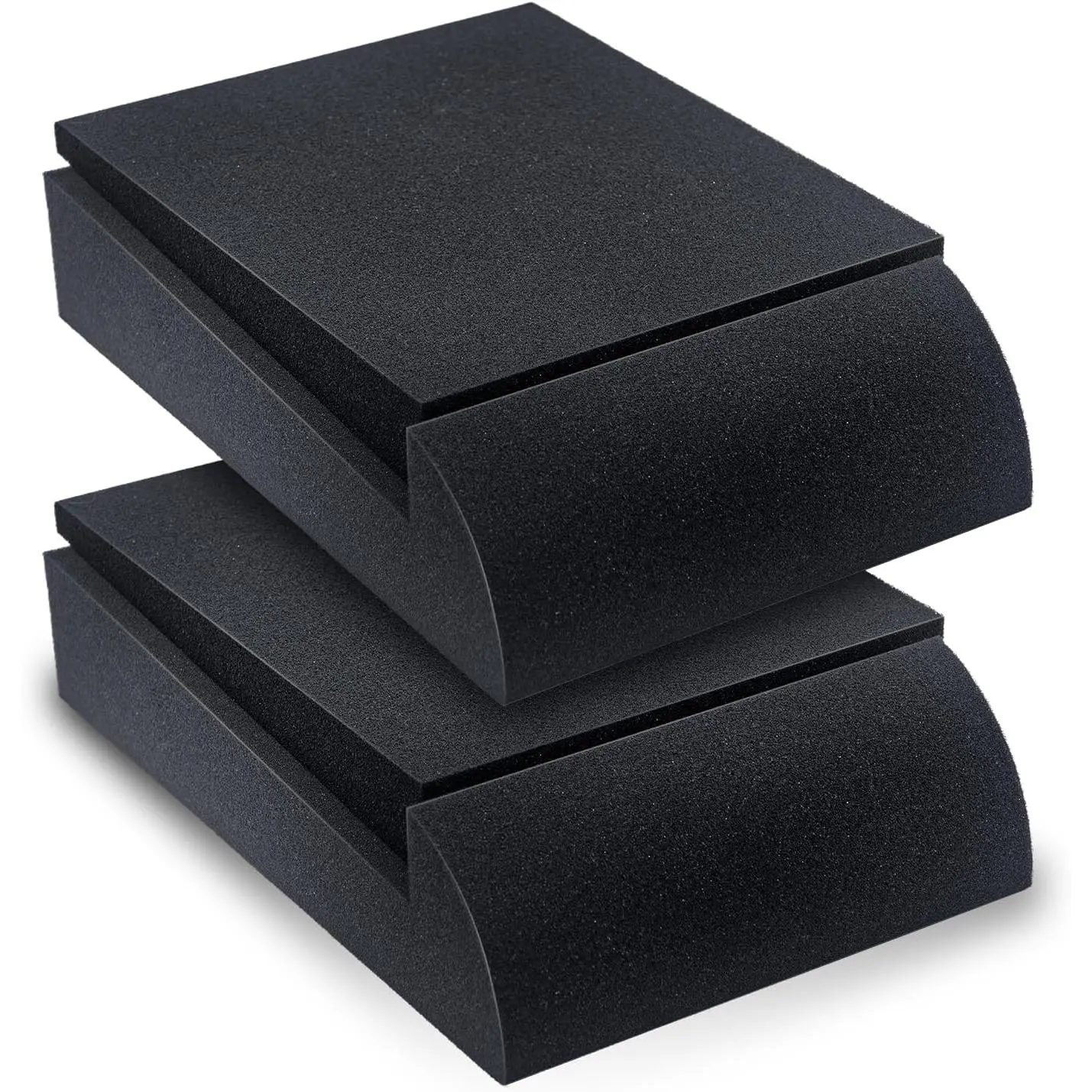 Studio  Sound Isolation Pads for Speakers 3"-4.5" High-Density Speaker  Pads That Prevents Vibrations Angled Speaker Riser - Acoustic Speaker Isolation Pad for Floor, Desktop