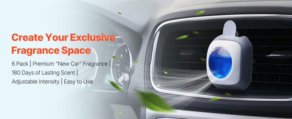 Car Air Freshener 6-Pack New Car Scent Vent Clip 4ml Each Vent Air Fresheners Car Air Freshener 6-Pack New Car Scent Vent Clip 4ml Each Vent Air Fresheners