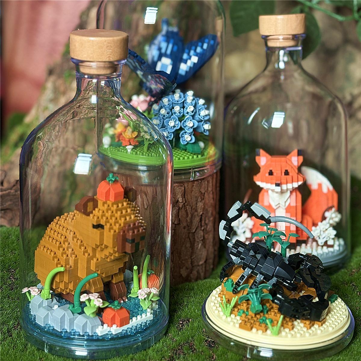 Capybara Building Block Toy Assembly Set, 3D Model Construction Decoration, Holiday Birthday Gift, Unisex Playset