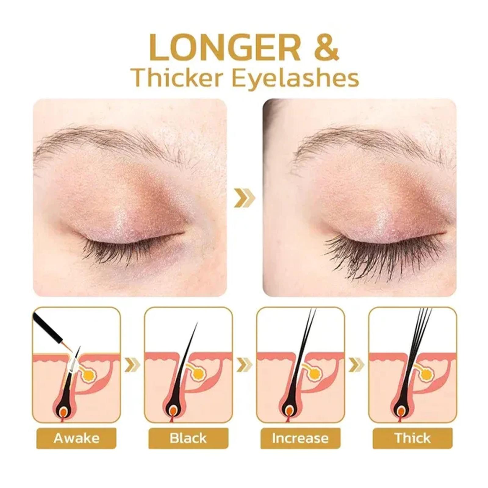 EELHOE Eyelash Liquid Natural Long And Curly Eyelashes Black Thick Moisturizing Mild And Beautiful Eyelash Liquid