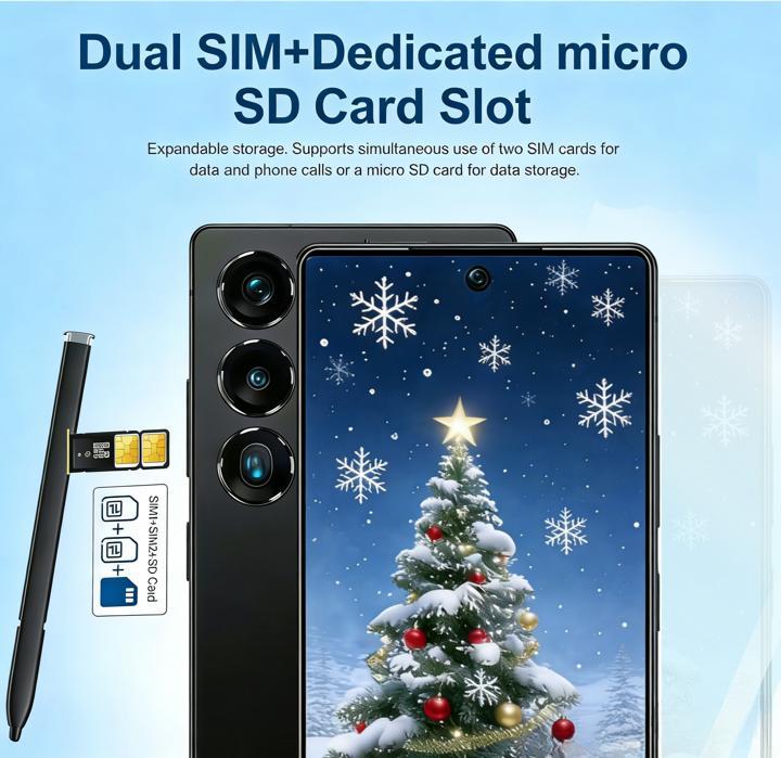 S25 Ultra Unlocked 5G Smartphone, 12GB+512GB, 6800mAh Battery, Fast Charging Capability, Android 14 System, 108MP+48MP Camera, Face & Fingerprint Unlock | Dual SIM | Autofocus | Built-in Pen | Card Port