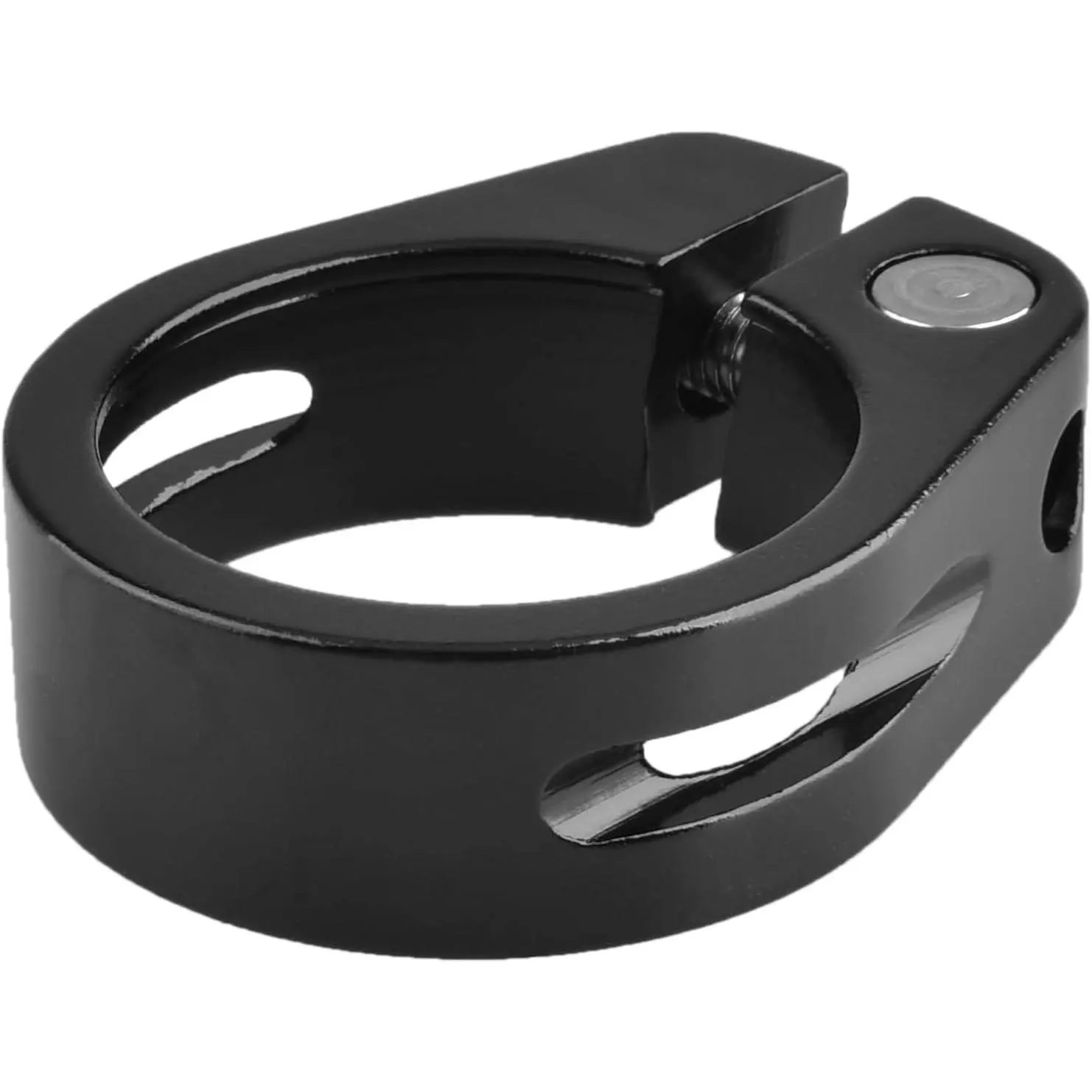 Seat  Clamp 31.8mm 34.9mm  Alloy Seat Tube Clip  Quick Release Clamp (Black - 25.4mm)