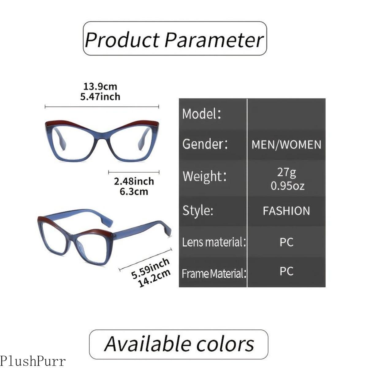 Chic Cat-Eye Blue Light Blocking Glasses, Retro Tortoiseshell Design, Full-Rim PC Frame, Fashionable Computer Eyewear for Women
